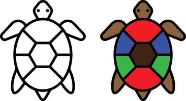 turtles outline design vector