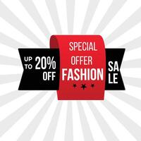 Fashion sale discount special offer banner price discount offer tag vector