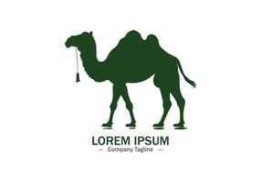 Arabic Islamic Camel icon logo design silhouette vector