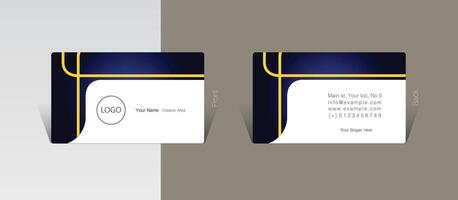 Abstract visit card concept with yellow line stroke vector