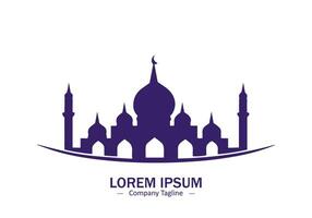 abstract and minimal mosque masjid logo for your business. vector