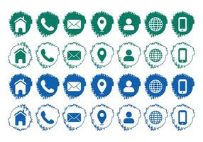 Contact related icon set, Essential Flat Stroke Circular Web Icon Set Phone Contact Location Button, Web icon, contact us icon, address, location, email, phone. Contact information symbols collection. vector