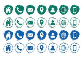 Contact related icon set, Essential Flat Stroke Circular Web Icon Set Phone Contact Location Button, Web icon, contact us icon, address, location, email, phone. Contact information symbols collection. vector