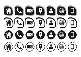 Contact related icon set, Essential Flat Stroke Circular Web Icon Set Phone Contact Location Button, Web icon, contact us icon, address, location, email, phone. Contact information symbols collection. vector