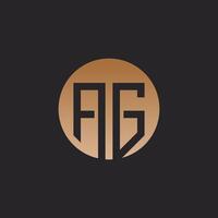 Letter logo AG simple concept Premium vector
