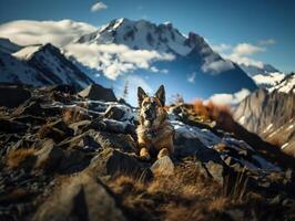 AI generated german shepherd on a blurred background Generative AI photo