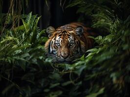 AI generated tiger in the wild Generative AI photo