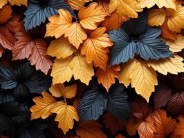 AI generated colorful leaves texture Generative AI photo