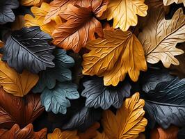 AI generated colorful leaves texture Generative AI photo