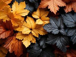 AI generated colorful leaves texture Generative AI photo
