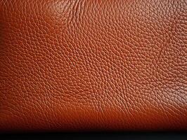 AI generated brown leather texture Generative AI photo
