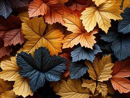 AI generated colorful leaves texture Generative AI photo