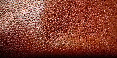 AI generated brown leather texture Generative AI photo