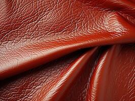 AI generated red leather texture Generative AI photo