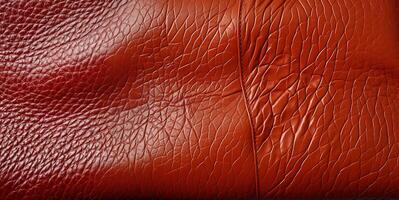 AI generated red leather texture Generative AI photo
