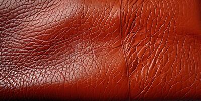 AI generated red leather texture Generative AI photo