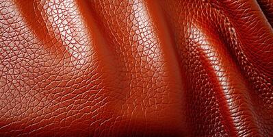 AI generated red leather texture Generative AI photo