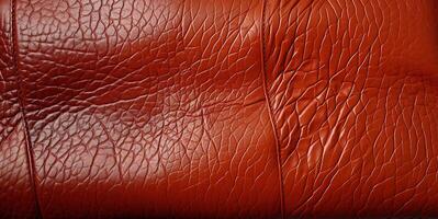 AI generated red leather texture Generative AI photo
