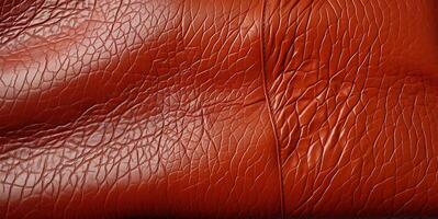 AI generated red leather texture Generative AI photo