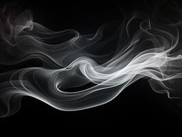 AI generated colorful smoke on a black background Generative AI photo