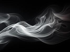 AI generated colorful smoke on a black background Generative AI photo