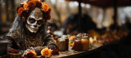 AI generated the day of the Dead Generative AI photo
