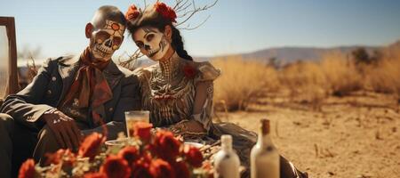 AI generated the day of the Dead Generative AI photo