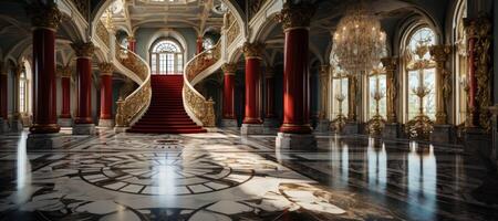 AI generated luxurious palace interiors Generative AI photo