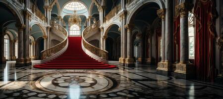 AI generated luxurious palace interiors Generative AI photo