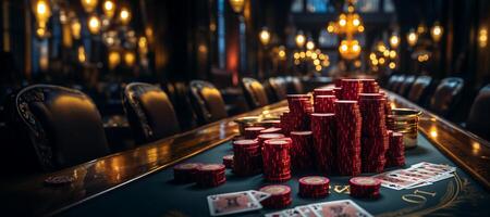 ai generado barbado hombre jugando en un casino generativo ai foto