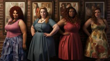 AI generated fat women body positivity Generative AI photo