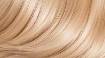 AI generated ultra shiny blonde hair swatch Generative AI photo