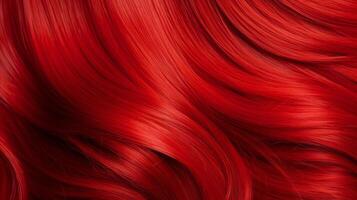 AI generated ultra shiny redhead hair swatch Generative AI photo