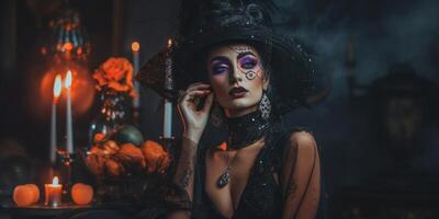 AI generated Fashion photo for Halloween Generative AI