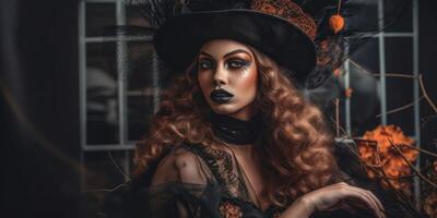 AI generated Fashion photo for Halloween Generative AI