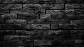 AI generated dark brick wall texture Generative AI photo