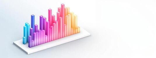 AI generated financial charts on white background Generative AI photo