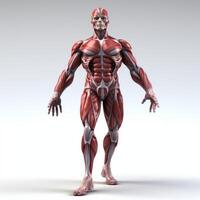 AI generated human muscular system model Generative AI photo