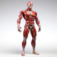 AI generated human muscular system model Generative AI photo