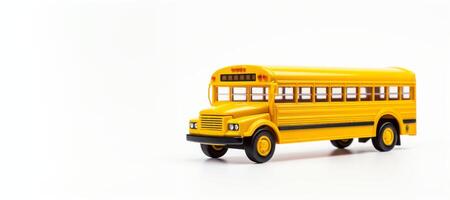 AI generated yellow school bus Generative AI photo