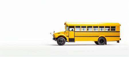 AI generated yellow school bus Generative AI photo