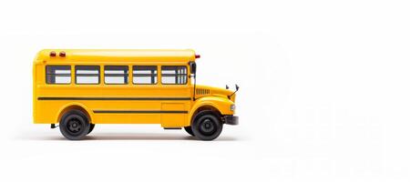 AI generated yellow school bus Generative AI photo