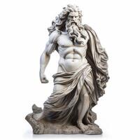 AI generated Marble statue of a muscular man Generative AI photo