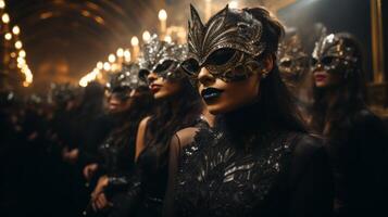 AI generated carnival masquerade fashion Generative AI photo