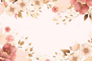 AI generated pink background for wedding invitations Generative AI photo