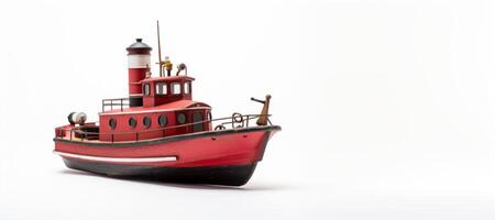 AI generated tugboat on a white background Generative AI photo