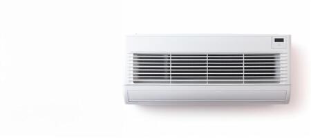 AI generated indoor air conditioner unit on white background Generative AI photo