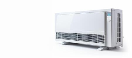 AI generated indoor air conditioner unit on white background Generative AI photo