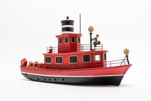 AI generated tugboat on a white background Generative AI photo