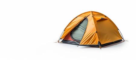 AI generated camping tent on white background Generative AI photo